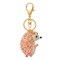Wrapables Crystal Bling Keychain, Keyring Purse Handbag Pendant Charm, Rose Gold Hedgehog